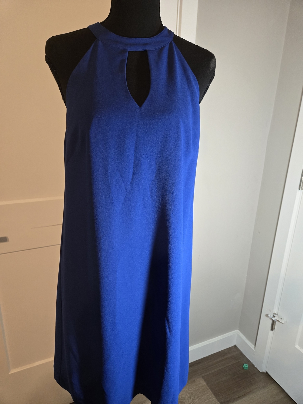 Artelier Nicole Miller Royal Blue Keyhole Halter Shift Dress 4